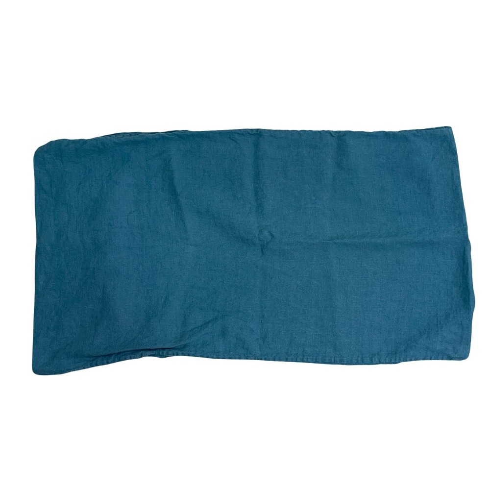 Unbranded Linen‎ Pillowcase King Teal Blue Excellent Solid Minimalist Bedding